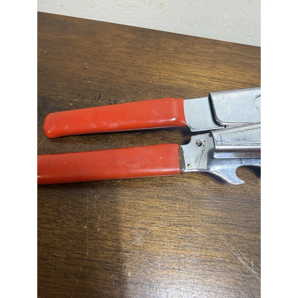 VTG Heavy Duty Swing-A-Way Swing Away Can Bottle Opener Red Grip Handle USA 7” - Picture 6 of 8